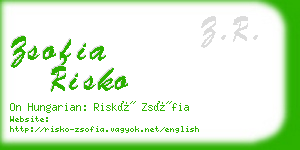 zsofia risko business card